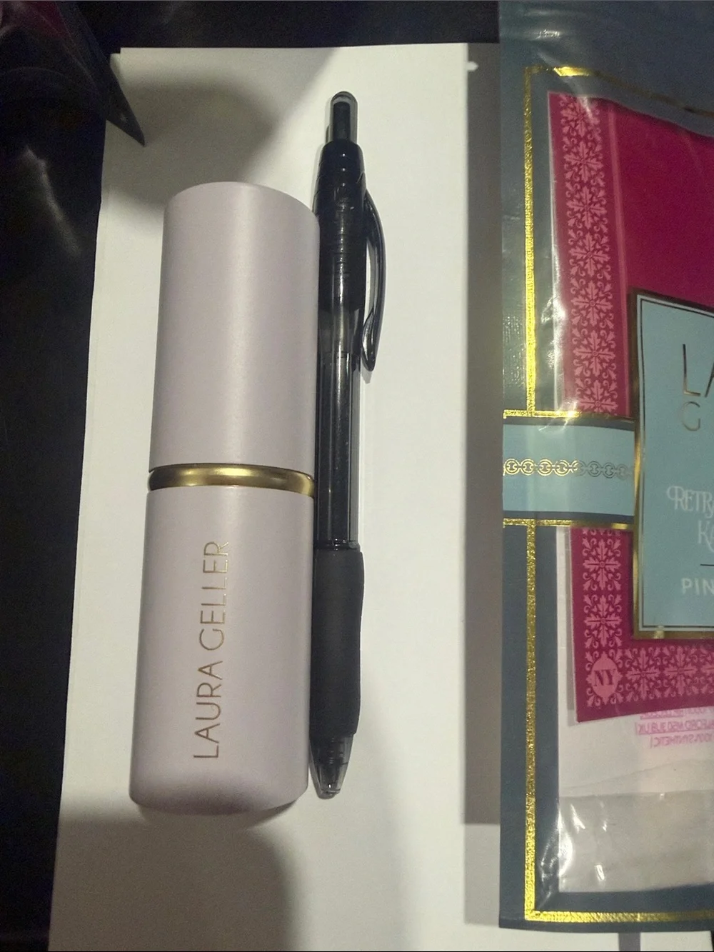 Laura Geller Pink Retractable Angled Brush brand new
